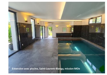 extension avec piscine à Saint-Laurent-Blangy