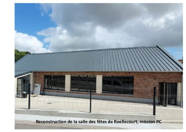 reconstruction de la salle des fêtes de Roellecourt