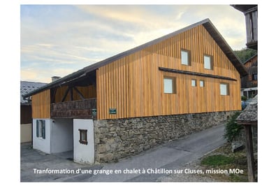 transformation d'une grange en chalet Châtillon