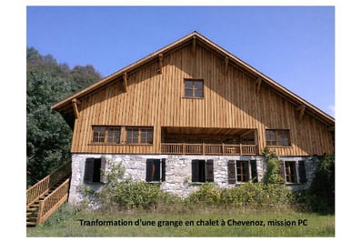 transformation d'une grange en chalet Chevenoz