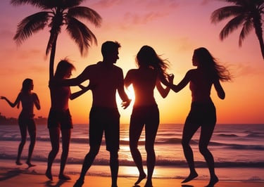 a group of friends laughing and laughing together