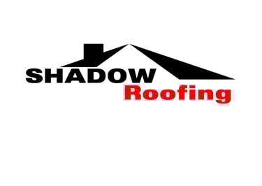 a shadow of a roofing business logo
