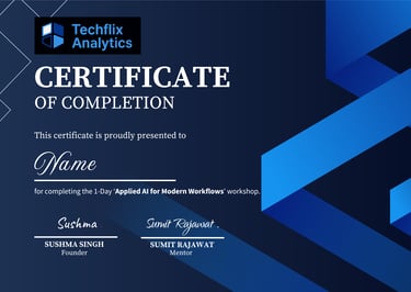 Certificate of Completion