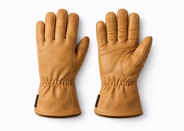 Flexible leather assembly gloves for precision work and hand protection