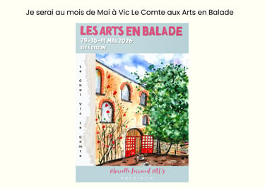 Exposition auvergne arts en balade aquarelle art