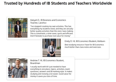 IB Economics Activity Book Testimonials 