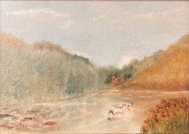 Stoney Brook Stream 12.7 x 17.78 cm  Oil on canvas  In private Collection