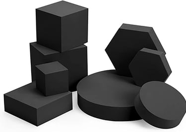 8PCS Geometric Cube Photo Props Set, Hard Foam Photography Background Props for Goods, Crafts, Lipst