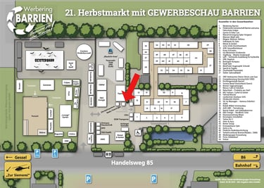 Der Lageplan vom 21. Herbstmarkt in Barrien