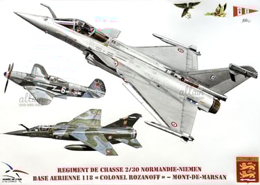 Dessin réaliste en couleurs RC 2_30 Normandie Niemen