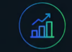 bar chart with arrow showing performance progress