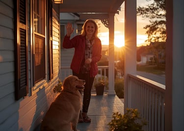 Rescue dog feeling safe and loved in their new home after care from Happy Paws Burlington