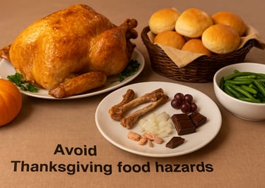 Thanksgiving food safety for pets Burlington Happy Paws Burlington