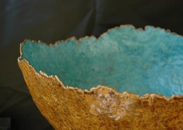 grande coupe asymétrique forme organique éco-luxe quiteluxury terres de papiers en argile végétale