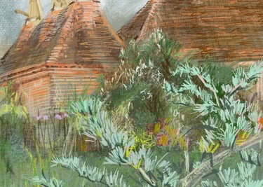 Great Dixter - view from the porch