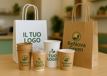 Öko-Produkte: Tüten, Schachteln und Becher