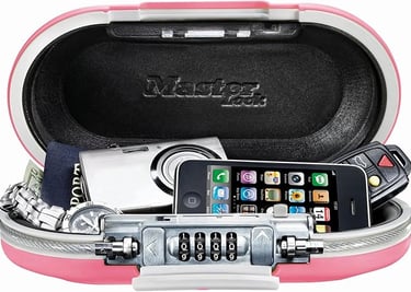 a case with a cell phone and keys and docs