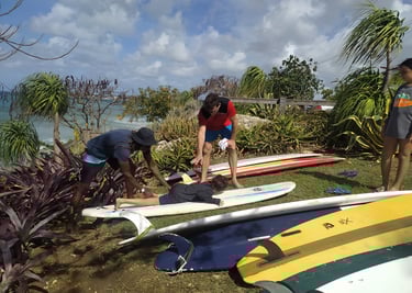 Surfen auf Barbados, Karibik
