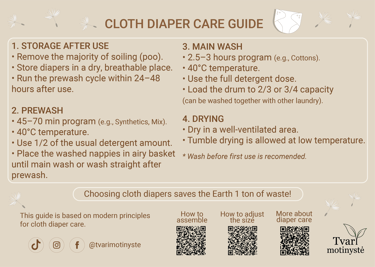 Cloth diaper care guide