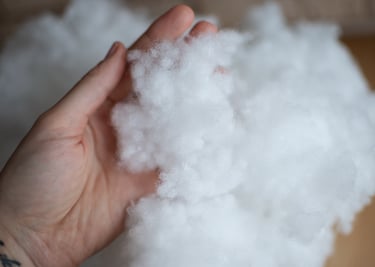 baltas purus sintepono kamšalas, pagalvių kamšalas