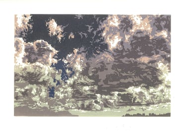 Linogravure sur papier 30 × 42 cm - © Eric Durant