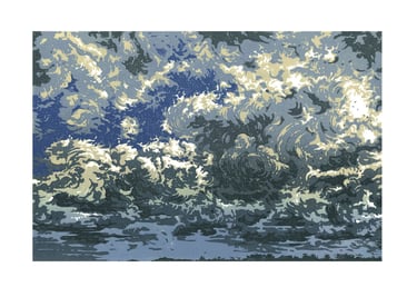 Linogravure sur papier 30 × 42 cm - © Eric Durant