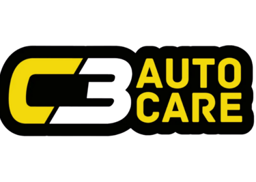 C3 Auto Care logo featuring yellow and white text on a black background for car detailing services.