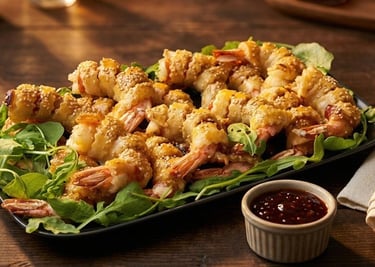 Come fare la ricetta mediterranea di bocconcini di gamberi