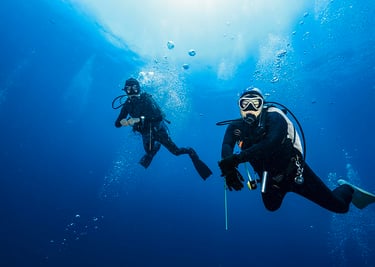 divers underwater