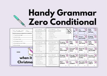 Zero conditional esl grammar flashcards task cards speaking assessments_preview