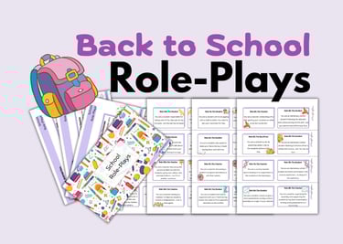 Back to School Improv Drama Club ELA and ESL Role-Playing Cards