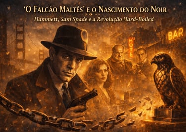 obras que entram em domínio publico em 2026 "O Falcão Maltês" e o Nascimento do Noir