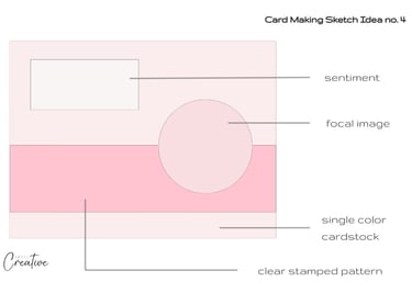 card making template to make a handmade card with instructions