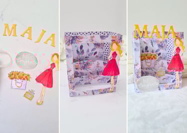 How to make a 3D window card, Handmade 3D card idea