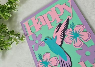 Happy Birthday Card SVG file for Cricut Maker