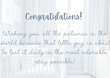 Messages for a newborn baby boy card