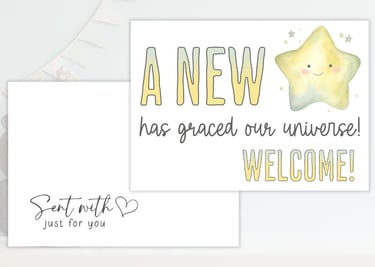 Printable newborn baby card
