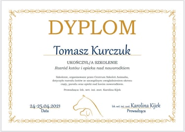 Szkolenie: Rozród kotów i opieka nad noworodkiem