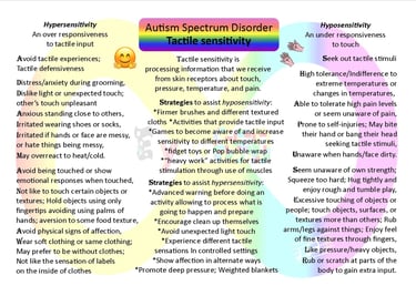 Tactile sensitivity ASD challenges