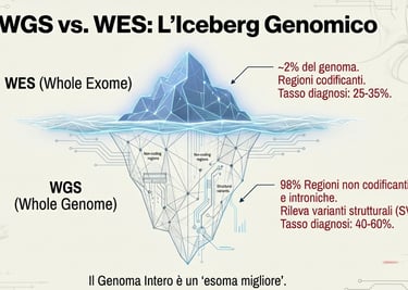 L'Iceberg genomico: WGS vs WES