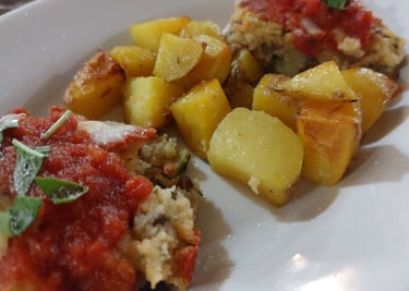 Tortino e patate, secondo vegetariano e vegano
