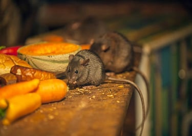 Dégats causés par une invasion de rats dans un restaurant a nice