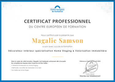 Certif pro Home Staging