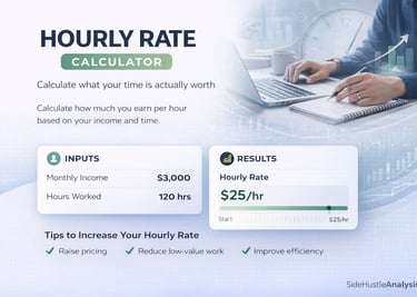 side hustle hourly rate calculator