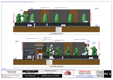 PC3 - plan de coupe - batiment professionnel - permis de construire - office-plan orléans