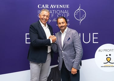 Reportage photo lors de l’International Golf Cup avec Henri Leconte et Abdelatif Benazzi.