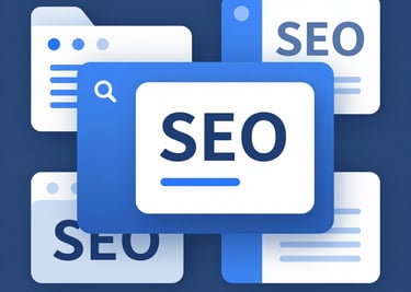 A warm team meeting in a small office with laptops discussing website design and SEO strategies.