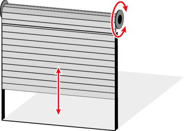 roller garage door illustration