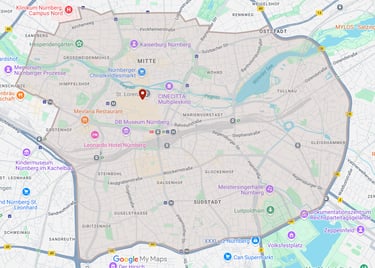 Karte vom Betreuungsgebiet