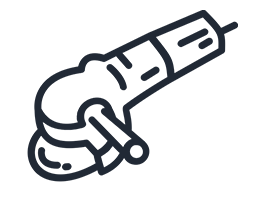 a grinding machine icon with transparent background